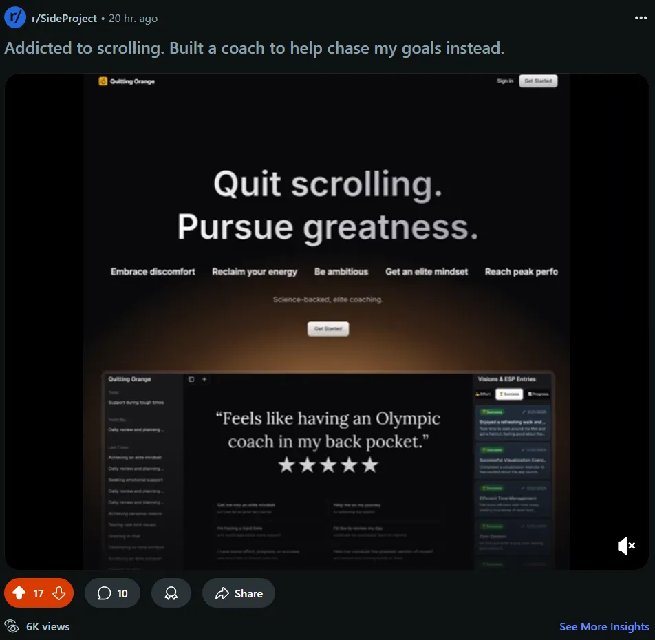 Reddit post